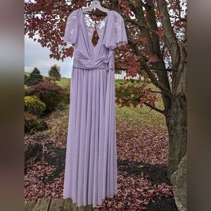 David's Bridal Flutter Sleeve Bridesmaid Dress